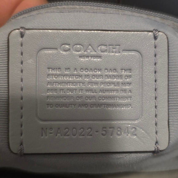 Coach Purse Womens Signature Carryall Drawstring Shoulder Tan Blue A2022-57842 - Picture 10 of 11